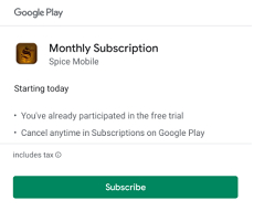Google Play Subscription